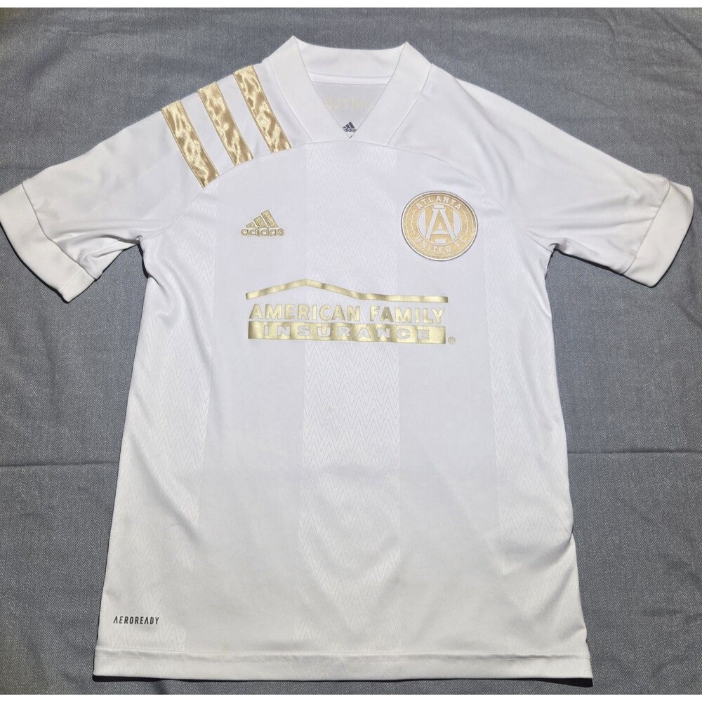 MLS Atlanta United FC Youth Soccer Jersey White Size Medium Used